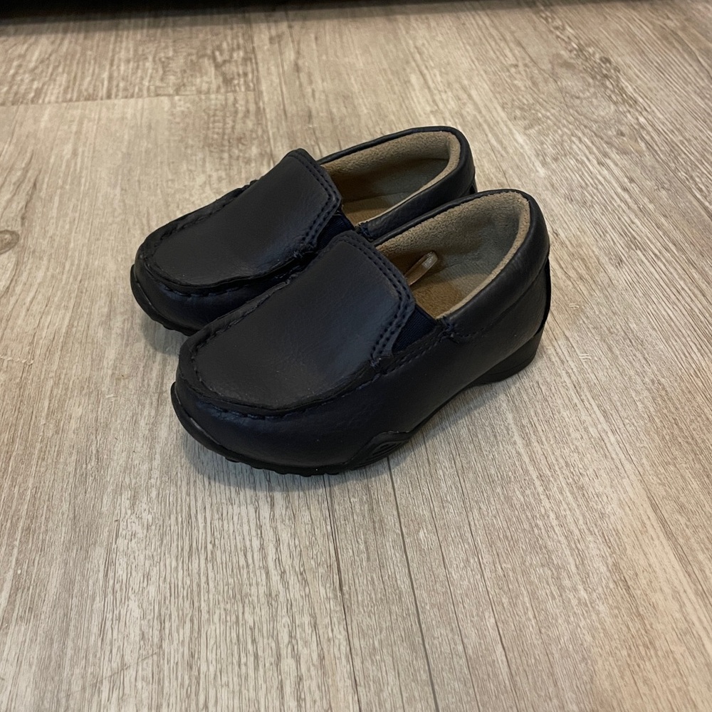Like New Toddler Boys Slip On Dress Shoes - Navy